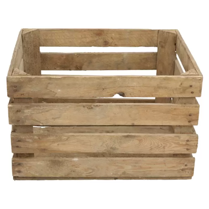 Obstkiste - Braun, L x B x H: 50 x 40 x 30 cm, Holz