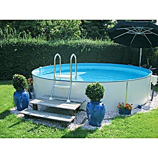 myPool Premium Stahlwand-Pool Rundbecken (Ø x H: 300 x 120 cm, Weiß, 8 000 l)