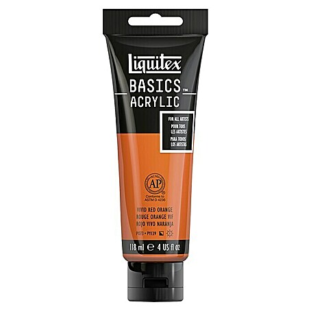 Liquitex Basics Acrylfarbe (Rotorange, 118 ml)