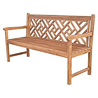 Sunfun Gartenbank (B x T x H: 158 x 61,5 x 91 cm, Akazie, Helles Teakholz)