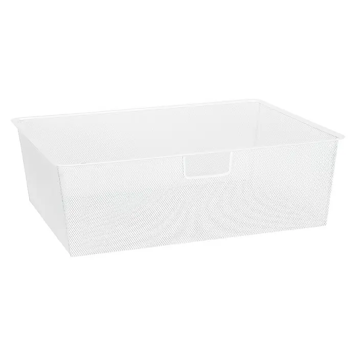 Elfa Classic by Elfa Gitterkorb für Auszug - L x B x H: 40 x 60 x 18 cm, Weiß - Weißer Drahtkorb mit Griffmulde für mehr Übersicht im Haushalt und praktischer Aufbewahrung von Gegenständen.