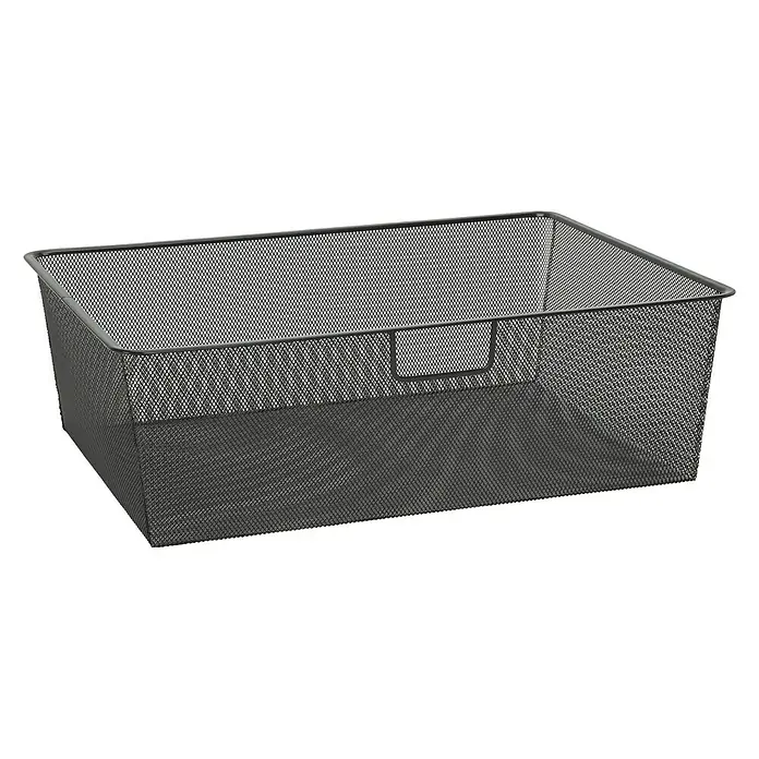Elfa Classic by Elfa Gitterkorb für Auszug - L x B x H: 40 x 60 x 18 cm, Graphite - Drahtkorb für eine vielseitige Aufbewahrung. Der schwarze Korb ist ideal für Büro, Küche oder Bad und bietet ausreichend Platz.