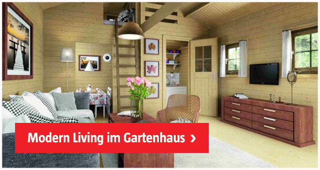 Modern Living im Gartenhaus