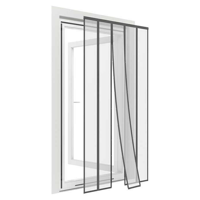 whiteLINE PVC-Insektenschutz-Magnetrahmen für Fenster