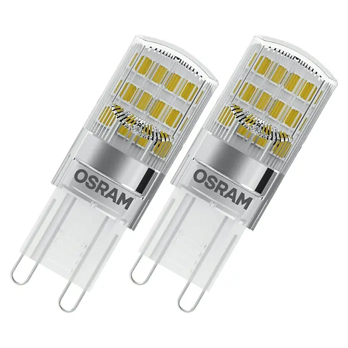 Osram Star LED-Lampen Set Pin G9 - G9, Nicht Dimmbar, Warmweiß, 200 lm, 1,9 W, 2 Stk. - Zwei Osram LED-Lampen. Die effizienten G4 LED-Lampen mit klarem Design bieten helles, warmweißes Licht für eine angenehme Atmosphäre.
