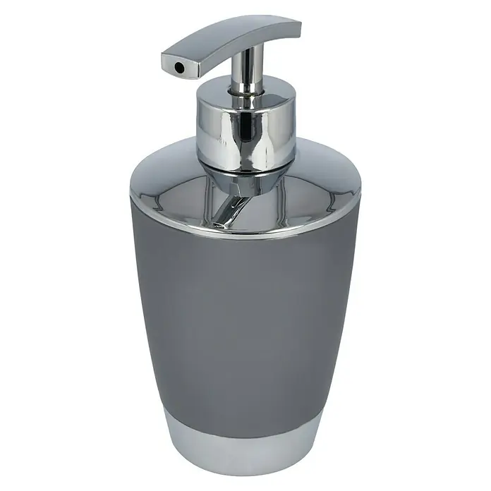 Venus Milano Seifenspender - Grau, Kunststoff, Verchromt - Eleganter grauer Seifenspender mit Chrom-Akzenten. Der Spender kombiniert modernes Design mit praktischer Funktionalität für jedes Badezimmer.