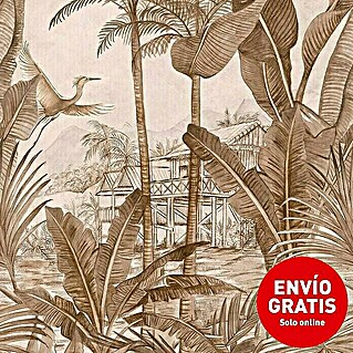 Papel pintado Mural Vegetación (Marrón, Motivo decorativo, 10 x 0,53 m)