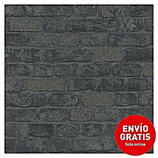 Papel pintado Ladrillo arena negro (Ladrillo arena negro)