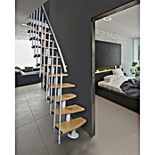 Atrium Raumspartreppe Mini Plus Vertical (Farbton Metall: RAL 9006, Breite: 60 cm, Buche, Geschosshöhe: 222 cm - 300 cm) | BAUHAUS