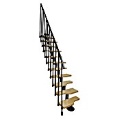 Atrium Raumspartreppe Mini Vertical (Farbton Metall: RAL 9005, Breite: 60 cm, Buche, Geschosshöhe: 222 cm - 300 cm) | BAUHAUS