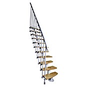 Atrium Raumspartreppe Mini Plus Vertical (Farbton Metall: RAL 9006, Breite: 60 cm, Buche, Geschosshöhe: 222 cm - 300 cm) | BAUHAUS