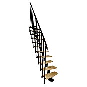 Atrium Raumspartreppe Mini Plus Vertical (Farbton Metall: RAL 9005, Breite: 60 cm, Buche, Geschosshöhe: 222 cm - 300 cm) | BAUHAUS