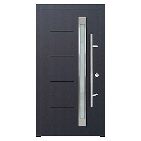 FM Türen Haustür DS92-16 RC 2 (98 x 208 cm, DIN Anschlag: Rechts, Anthrazit)