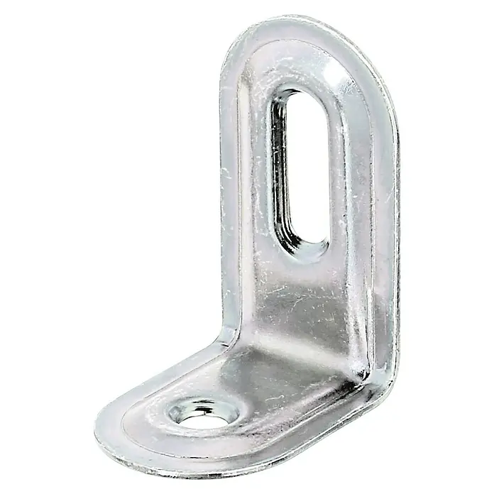 Stabilit Escuadra regulable - L x An x Al: 39 x 28 x 22 mm, Plateado - Escuadra metálica con agujeros para montaje. Ideal para reparaciones de muebles o proyectos de construcción, proporcionando estabilidad y soporte.