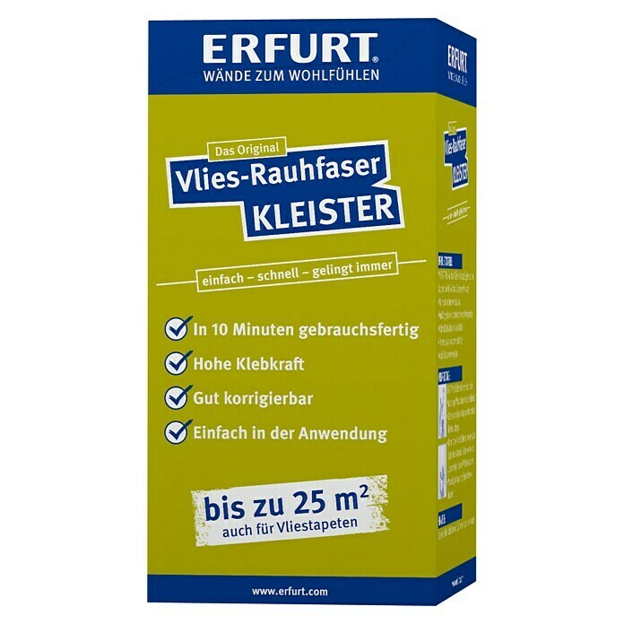 Erfurt Tapetenkleister Vlies-Rauhfaser Kleister (200 BAUHAUS g) 