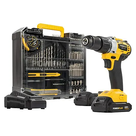 PowerPlus  Taladro atornillador percutor de batería POWX00850