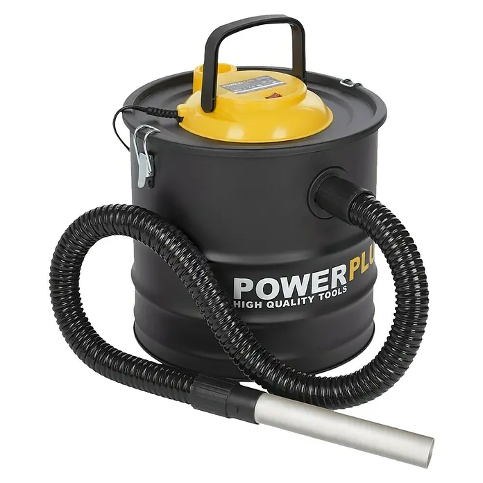 PowerPlus Aspirador de cenizas eléctrico POWX3013 - 1.600 W, Volumen de recipiente: 20 l, Sin bolsa - Aspirador de cenizas Powerplus con diseño robusto para chimenea, horno y parrilla. Limpieza fiable y de alta calidad.