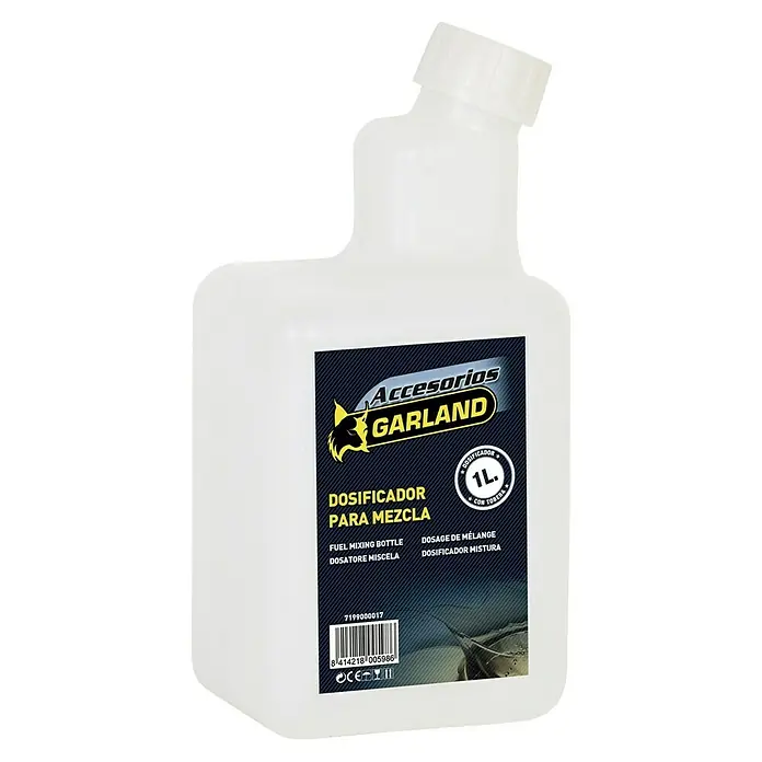 Garland Varilla mezcladora - 1 l - Botella dosificadora de mezcla de combustible Garland Accessories, 1 litro. Ideal para mezclar combustibles para jardinería.