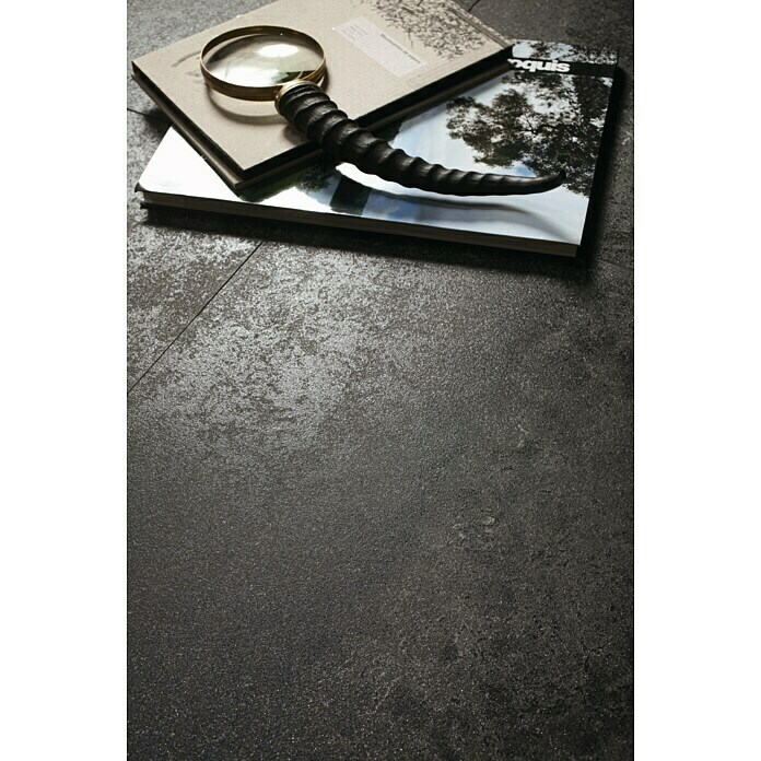 Feinsteinzeugfliese Millstone (120 x 60 cm, Schwarz, Matt) | BAUHAUS