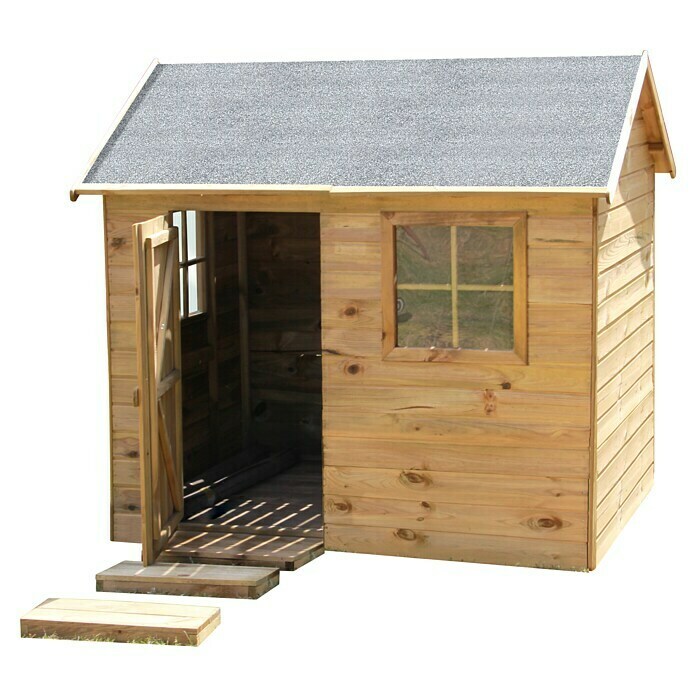 Spielhaus Lennard (L x B x H: 161 x 127 x 158 cm, Holz, Natur)