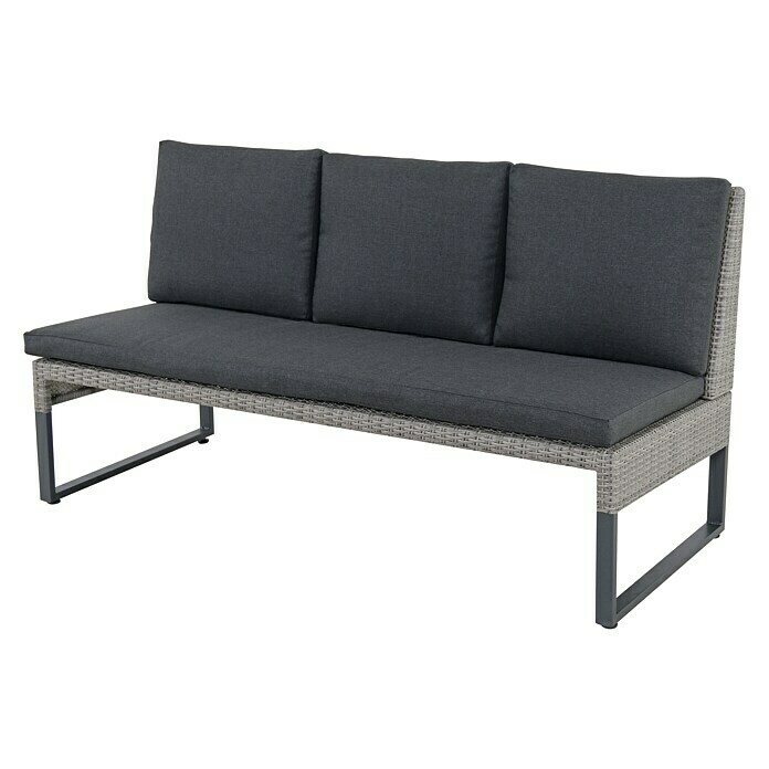 Sunfun Mirca Loungesofa 3-SitzerB x T x H: 165 x 70 x 86 cm, Lichtgrau Unknown