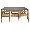 Sunfun Zoe Gartentisch (L x B x H: 220 x 100 x 77 cm, Keramik/Teak, Rechteckig, Naurbraun/Anthrazit) | BAUHAUS