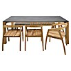 Sunfun Zoe Gartentisch (L x B x H: 220 x 100 x 77 cm, Keramik/Teak, Rechteckig, Naurbraun/Anthrazit) | BAUHAUS