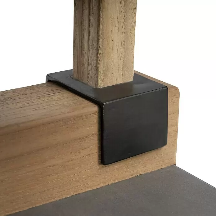 Sunfun Zoe Grillküchen-Modul Aufsatzregal - Braun, B x T x H: 110 x 30 x 58 cm, Holz - Detailaufnahme