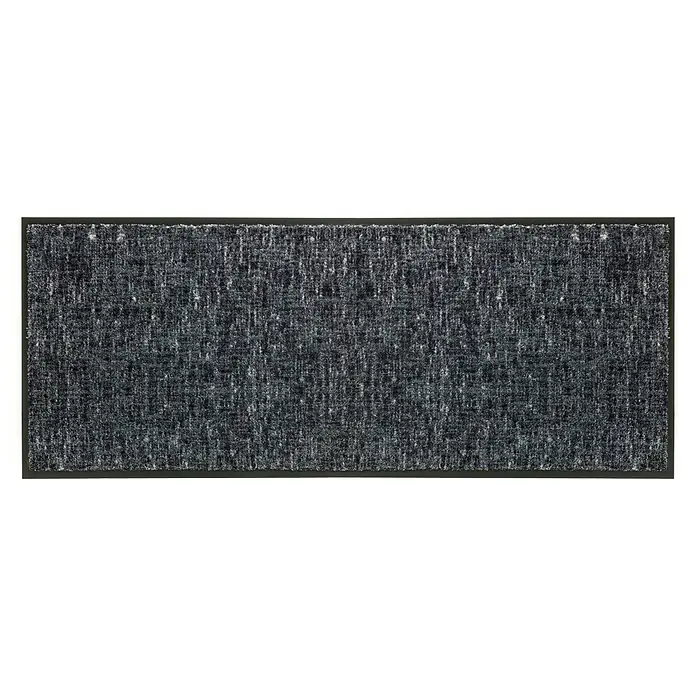 SCHÖNER WOHNEN-Kollektion Fußmatte Gitter - Anthrazit/Grau, 150 x 67 cm - Graue Fußmatte mit dunklem Rand. Sie hat eine interessante Textur und ist perfekt für den Eingangsbereich, um Schmutz aufzufangen.