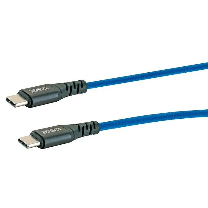 Schwaiger USB-Ladekabel - 1,2 m, USB C-Stecker, Königsblau - Blaues USB-C-Kabel von Schwaiger mit robustem geflochtenem Design für schnelles Laden und zuverlässige Datenübertragung.