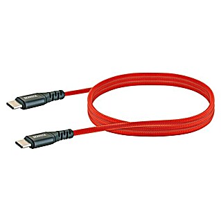 Schwaiger USB-Ladekabel (1,2 m, USB C-Stecker, Feuerrot)