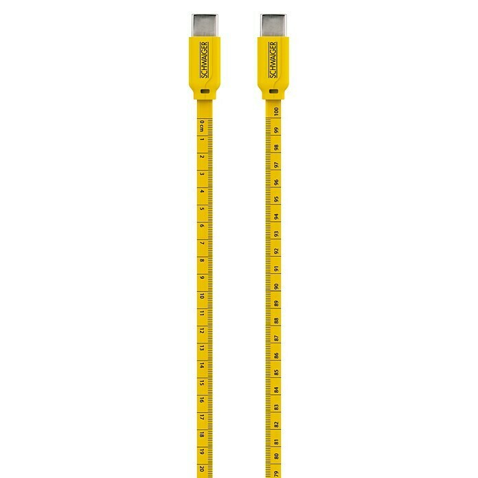 Schwaiger USB-Kabel Sync & Ladekabel mit Maßband (1,2 m, USB C
