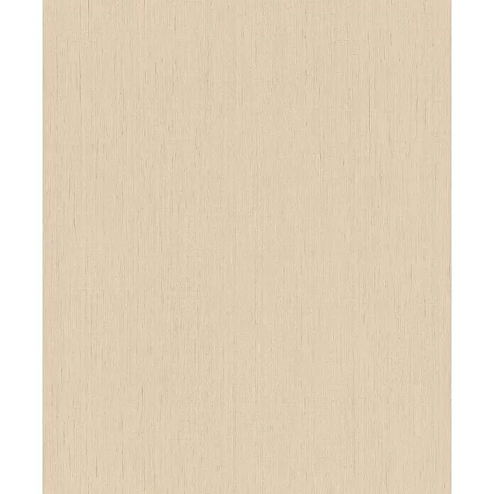 Rasch Indian Style Vliestapete - Beige, Uni, 10,1 x 0,53 m - Helle beigefarbene Stofftextur mit feinen vertikalen Linien.