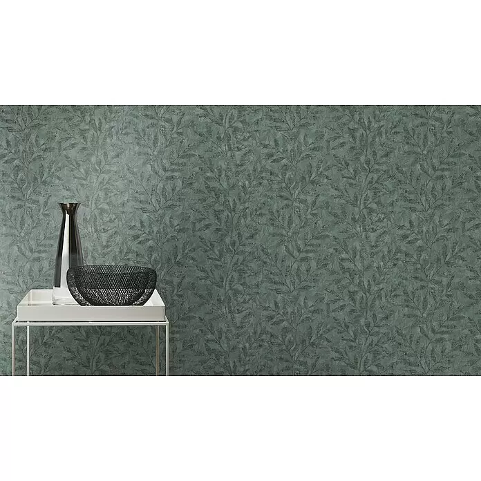 Rasch Factory V Vliestapete Blatt - Grün, Floral, 10,1 x 0,53 m - Stimmungsaufnahme