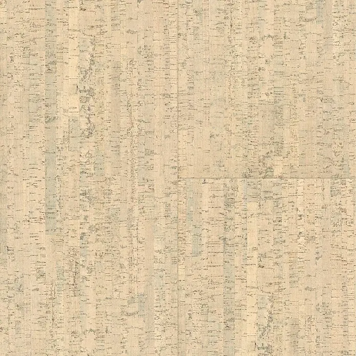 Corklife Studiostyle Korkboden - Almada Beige, 905 x 295 x 10,5 mm - Nahaufnahme von hellem Korkbodenbelag mit seiner natürlichen Maserung und Textur, ideal für moderne Inneneinrichtungen.