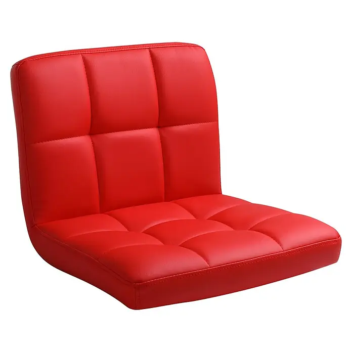 Fulmo Taburete alto Velez - Rojo - Silla tapizada roja con costuras cuadradas, una pieza de mobiliario moderna y cómoda.
