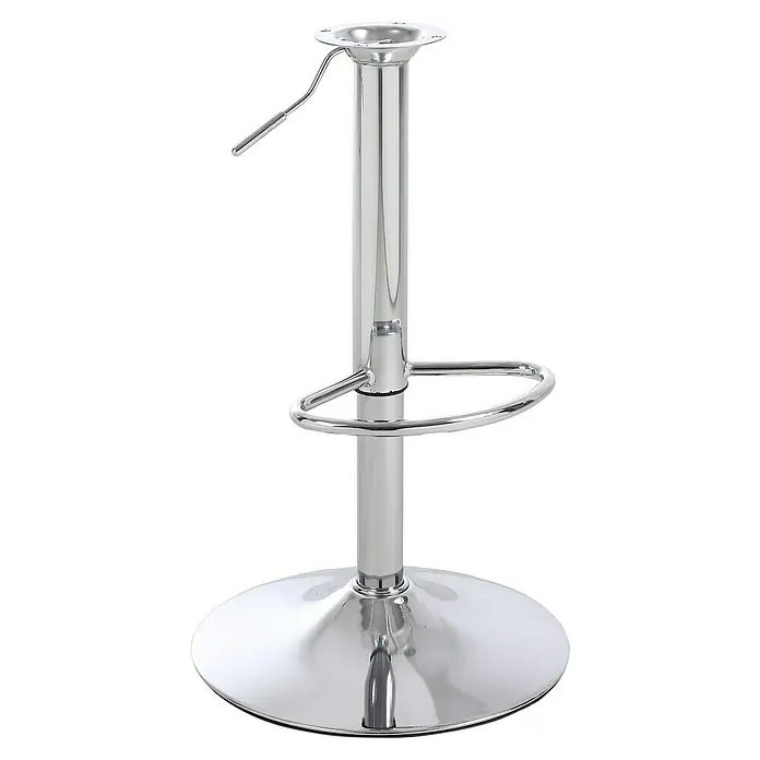 Fulmo Taburete alto Ter - Blanco - Imagen de una base de taburete de bar cromada sin asiento, mostrando la base robusta y el mecanismo de palanca.