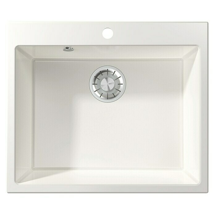 Atron Fregadero encastrable Binary (50,3 x 59,1 cm, Blanco, Brillante) | BAUHAUS