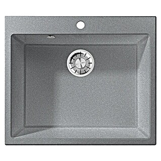 Atron Fregadero encastrable Binary (50,3 x 59,1 cm, Plata, Brillante)