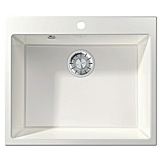 Atron Fregadero encastrable Binary (50,3 x 59,1 cm, Blanco, Mate)