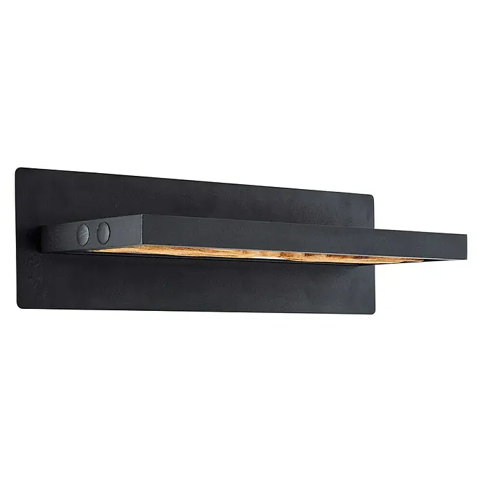 Brilliant LED-Wandleuchte Chaumont - 9,5 W, L x B x H: 10 x 35 x 15,1 cm, Schwarz, Warmweiß - Moderne schwarze Wandleuchte, die warmes Licht ausstrahlt und eine stilvolle Atmosphäre schafft. Perfekt für Flur oder Wohnzimmer.