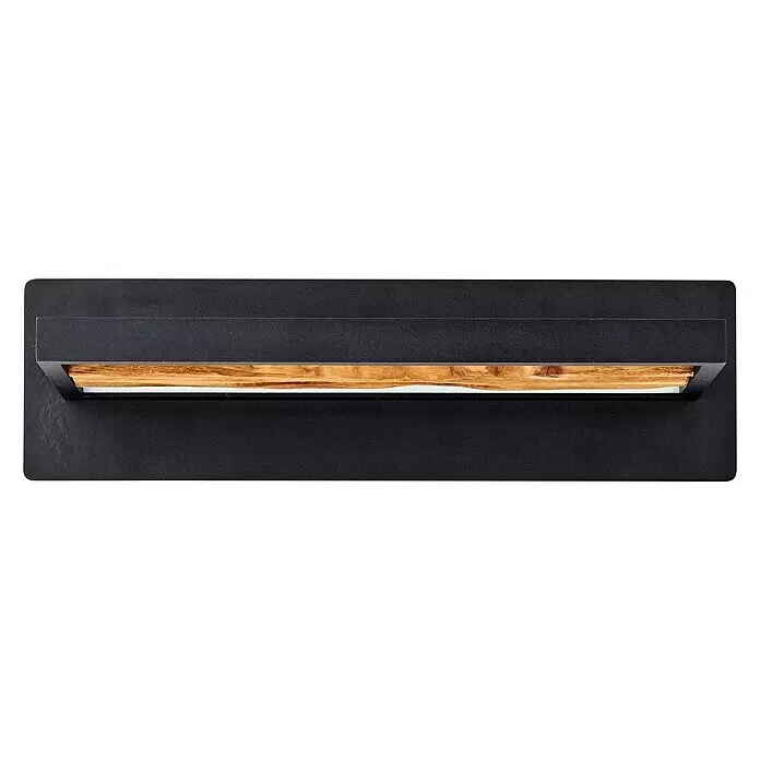 Brilliant LED-Wandleuchte Chaumont - 9,5 W, L x B x H: 10 x 35 x 15,1 cm, Schwarz, Warmweiß - Vorderansicht