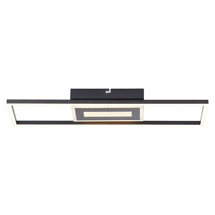 Brilliant LED-Deckenleuchte Besson - 24 W, L x B x H: 16 x 55 x 4 cm, Schwarz, Warmweiß - Elegante LED-Deckenleuchte mit modernem, rechteckigem Design. Perfekt für stilvolle Beleuchtung in jedem Raum mit schwarzem Rahmen.