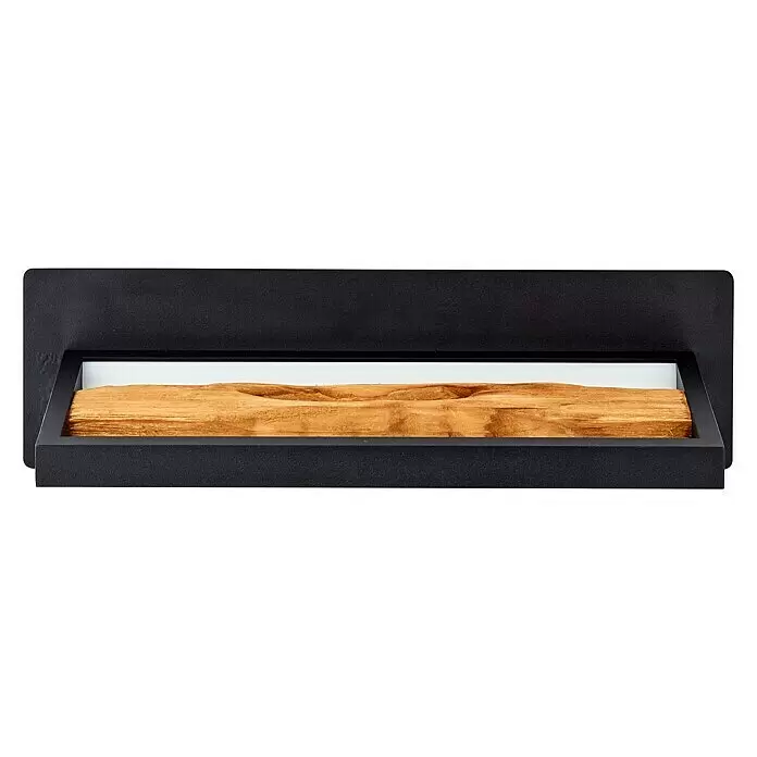 Brilliant LED-Wandleuchte Chaumont - 9,5 W, L x B x H: 10 x 35 x 15,1 cm, Schwarz, Warmweiß - Vorderansicht