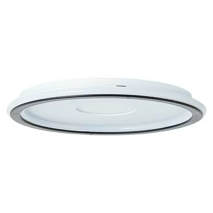 Brilliant LED-Deckenleuchte rund Vegas - 24 W, Durchmesser: 30,8 cm, Weiß, Warmweiß - Weißes, rundes LED-Deckenlicht mit dunkelgrauem Rand, zur Unterputzmontage.