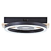 Brilliant LED-Deckenleuchte Maureen (12 W, L x B x H: 20 x 22 x 5,5 cm, Schwarz/Holz, Warmweiß) | BAUHAUS