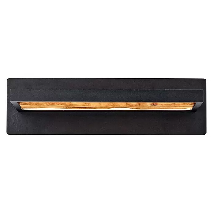 Brilliant LED-Wandleuchte Chaumont - 9,5 W, L x B x H: 10 x 35 x 15,1 cm, Schwarz, Warmweiß - Vorderansicht