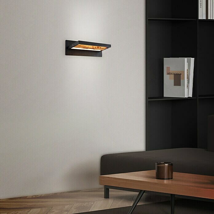 Brilliant LED-Wandleuchte Chaumont (9,5 W, L x B x H: 10 x 35 x 15,1 cm, Schwarz, Warmweiß) | BAUHAUS