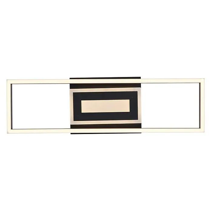 Brilliant LED-Deckenleuchte Besson - 24 W, L x B x H: 16 x 55 x 4 cm, Schwarz, Warmweiß - Zeitgenössische LED-Deckenleuchte mit rechteckigem Design und moderner Beleuchtung für stilvolle Innenräume.