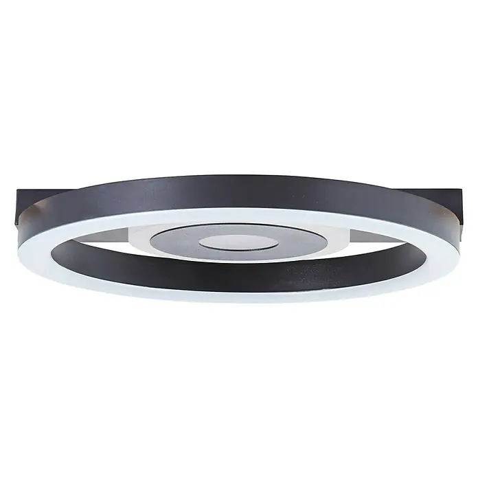 Brilliant LED-Deckenleuchte Maureen - 12 W, L x B x H: 20 x 20 x 5 cm, Schwarz, Warmweiß - Moderne Deckenleuchte mit kreisförmigem Design und integrierter LED-Beleuchtung für eine stilvolle Atmosphäre.